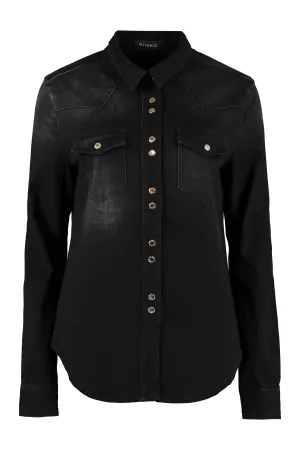 Pinko Buttoned Denim Shirt