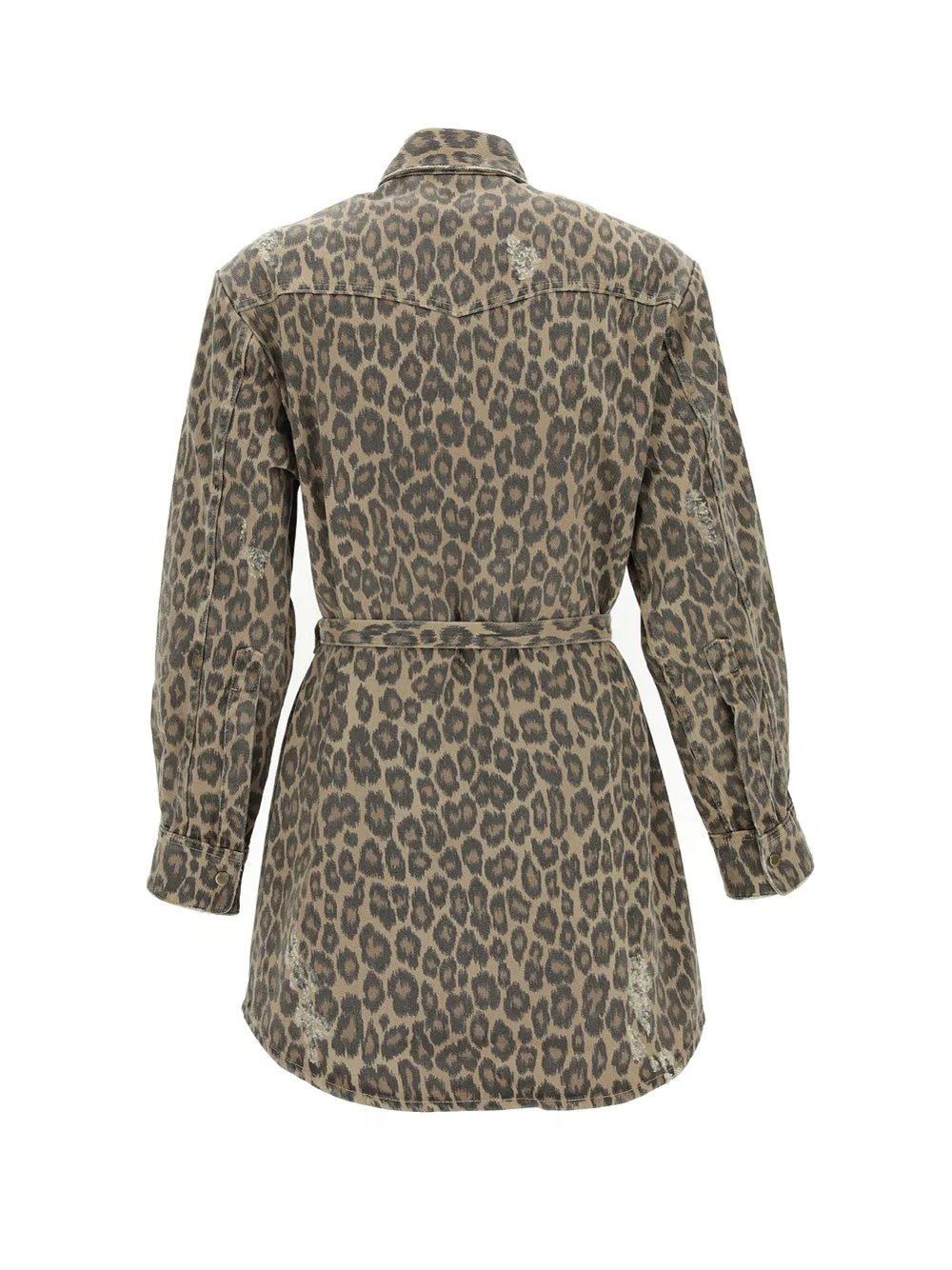 Pinko Distressed Leopard Printed Shirt