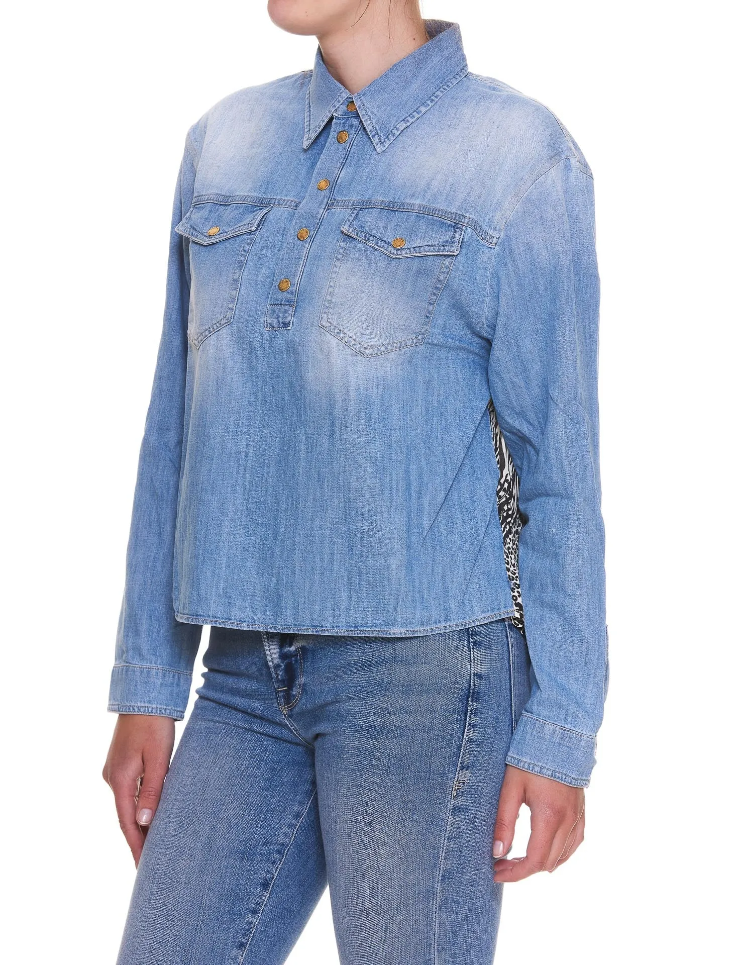 Pinko Panelled Denim Shirt