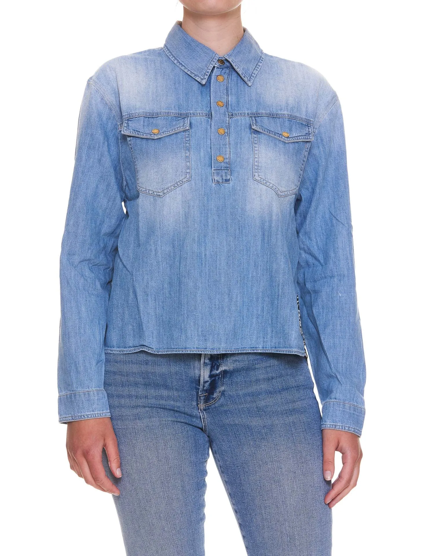 Pinko Panelled Denim Shirt