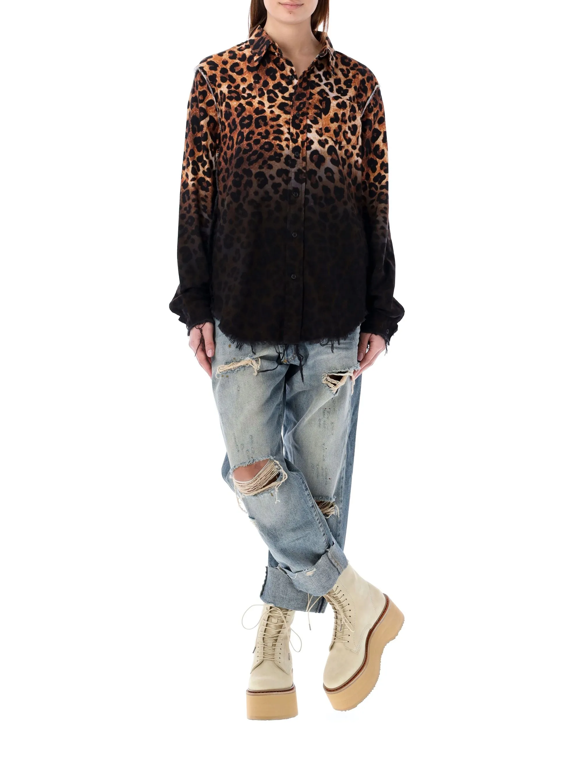 R13 Animal Print Shirt