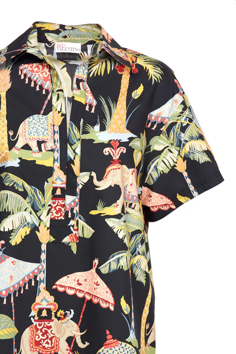 REDValentino Allover Graphic Print Shirt