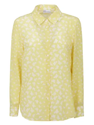 REDValentino Butterfly Printed Buttoned Shirt