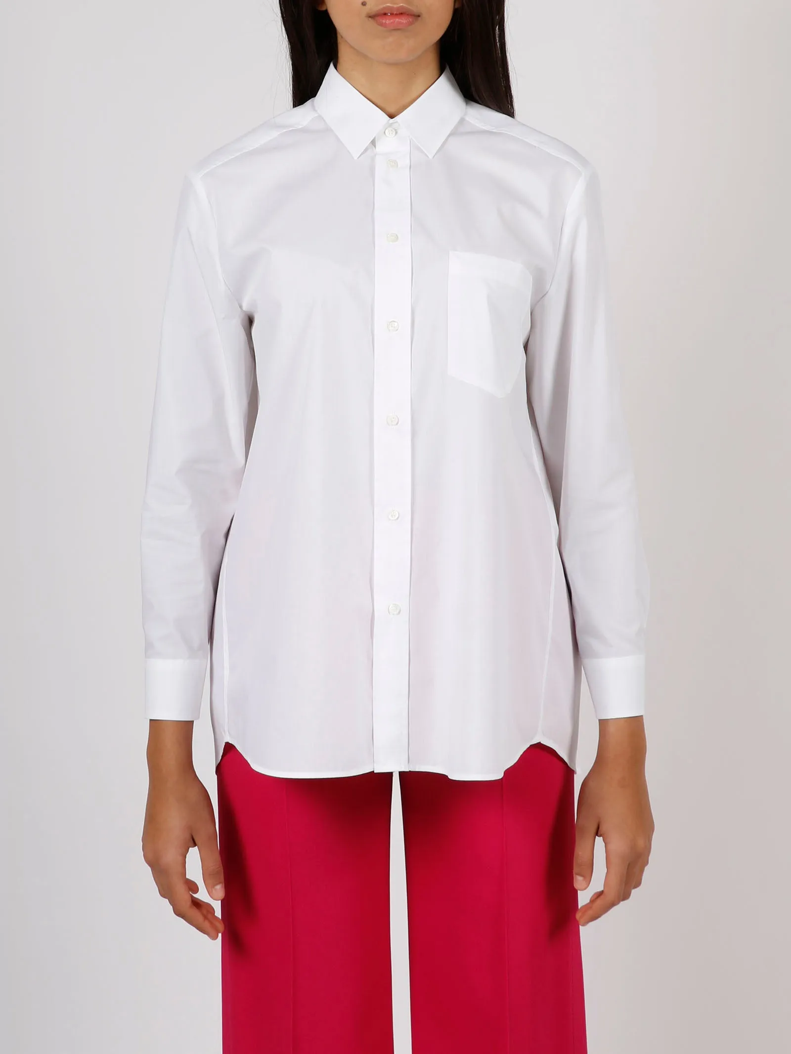 REDValentino Pleated Buttoned Poplin Shirt