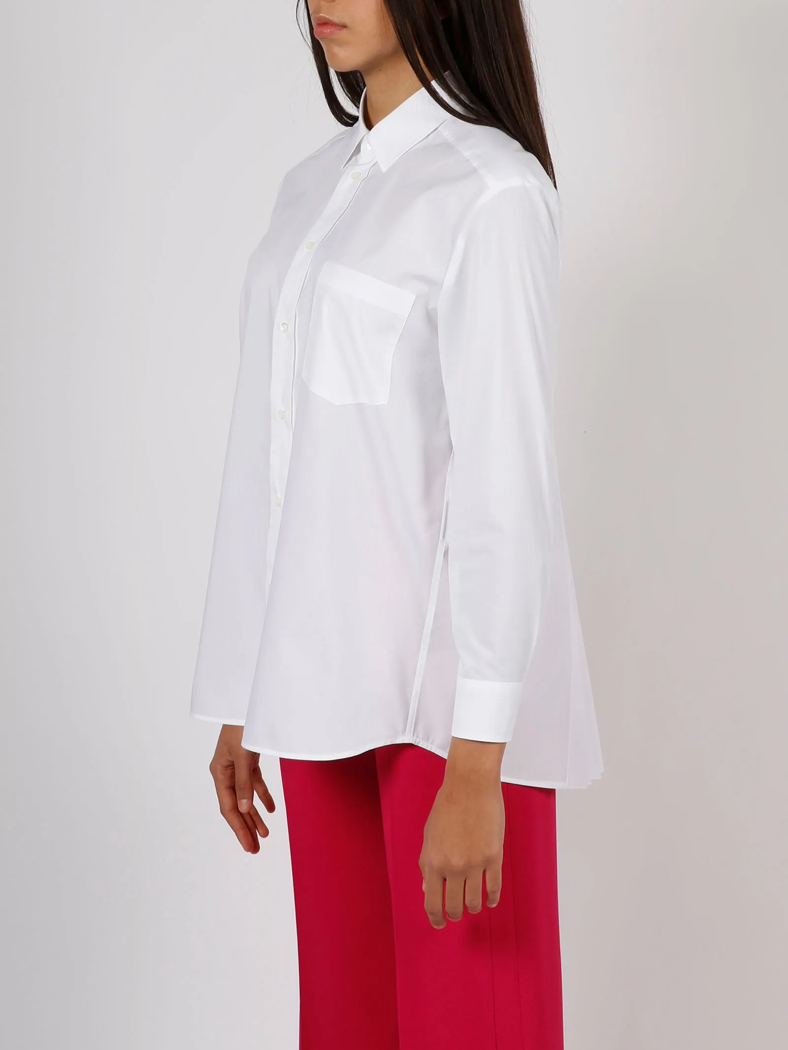 REDValentino Pleated Buttoned Poplin Shirt