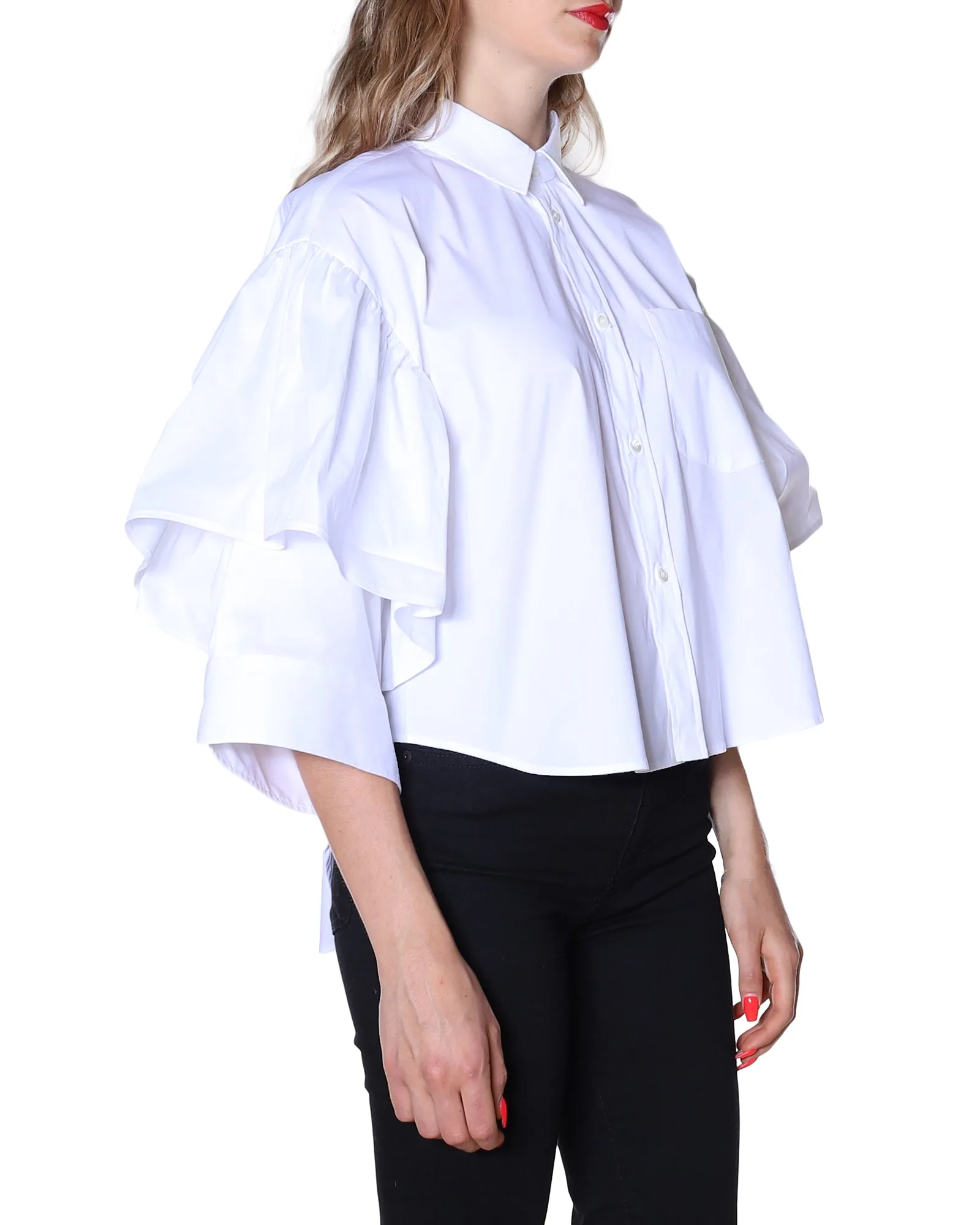 REDValentino Ruffle Detail Shirt