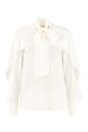 REDValentino Ruffled Pussy-Bow Shirt
