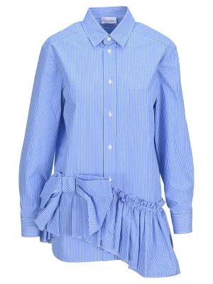 REDValentino Ruffled Striped Shirt