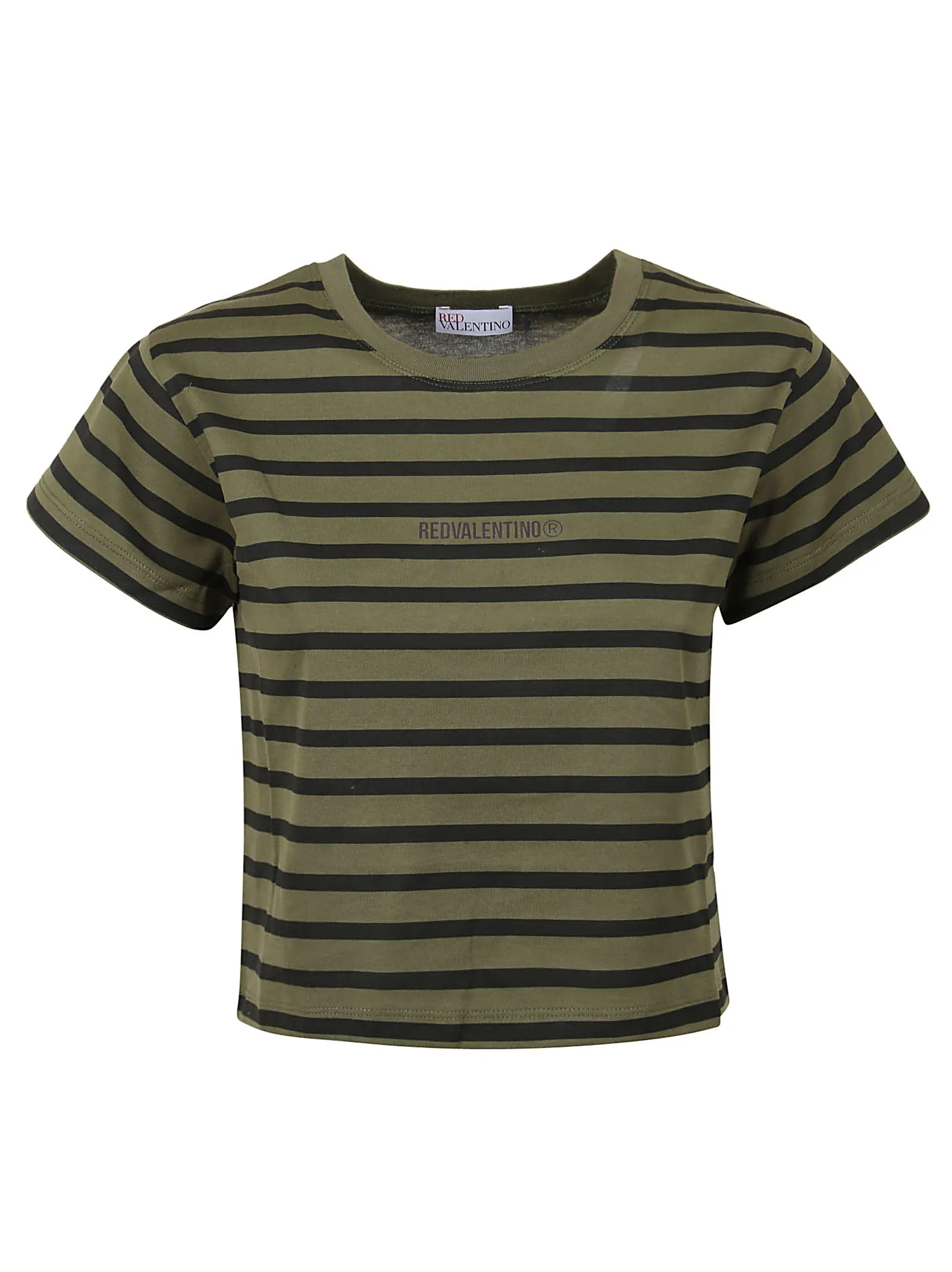 REDValentino Stripe Crewneck T-Shirt