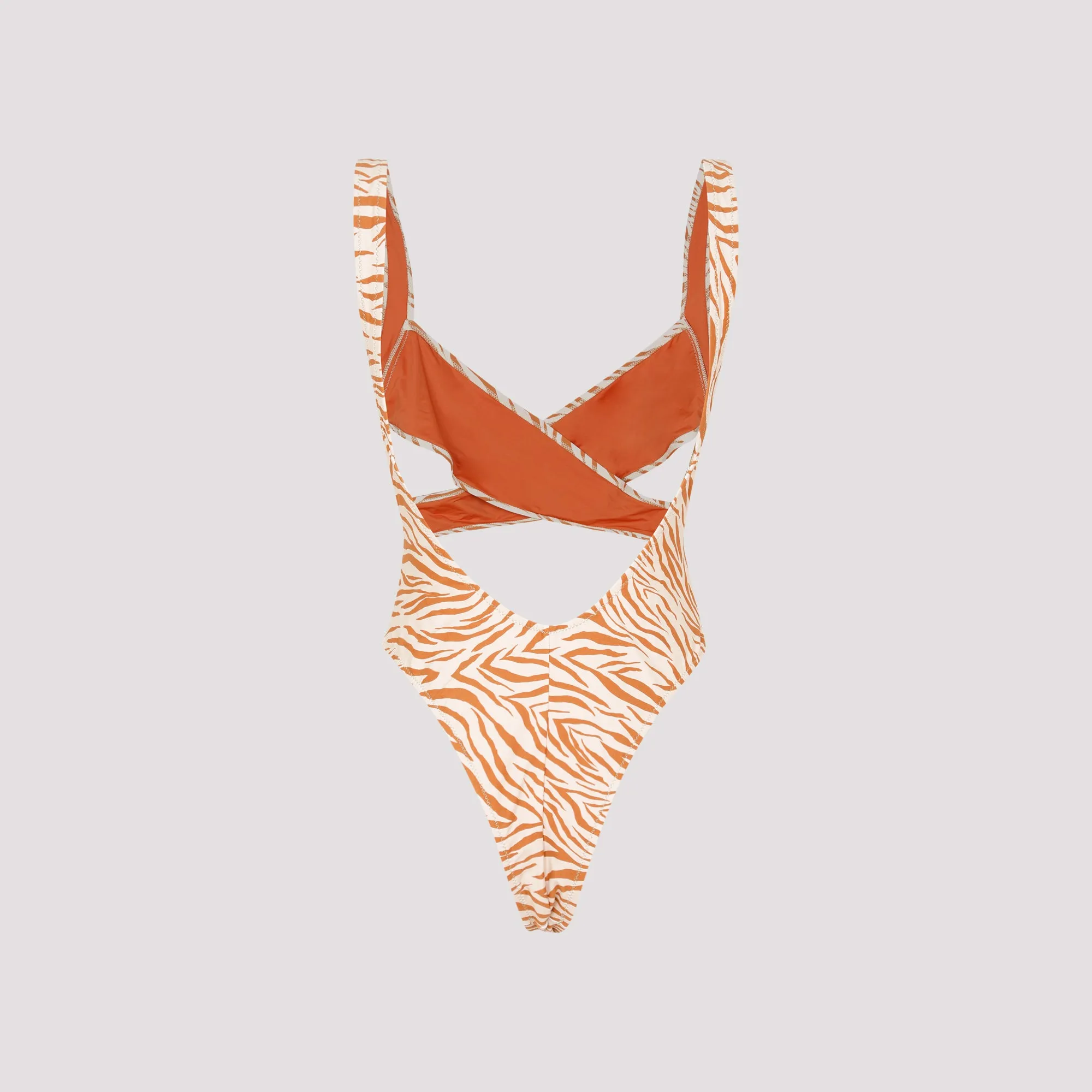Reina Olga Exotica Cut-Out Open Back Swimsuit