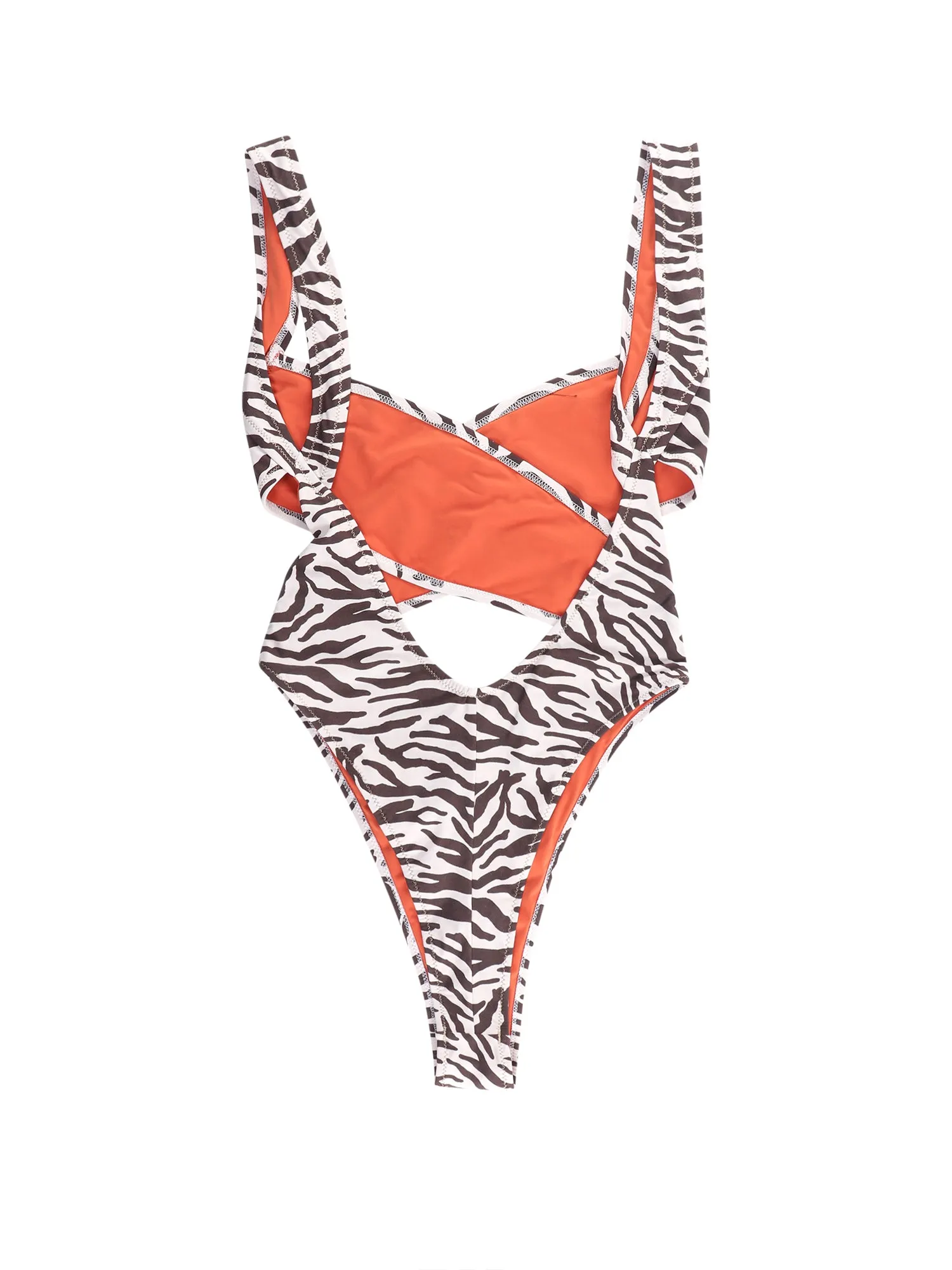 Reina Olga Exotica Cut-Out Open Back Swimsuit