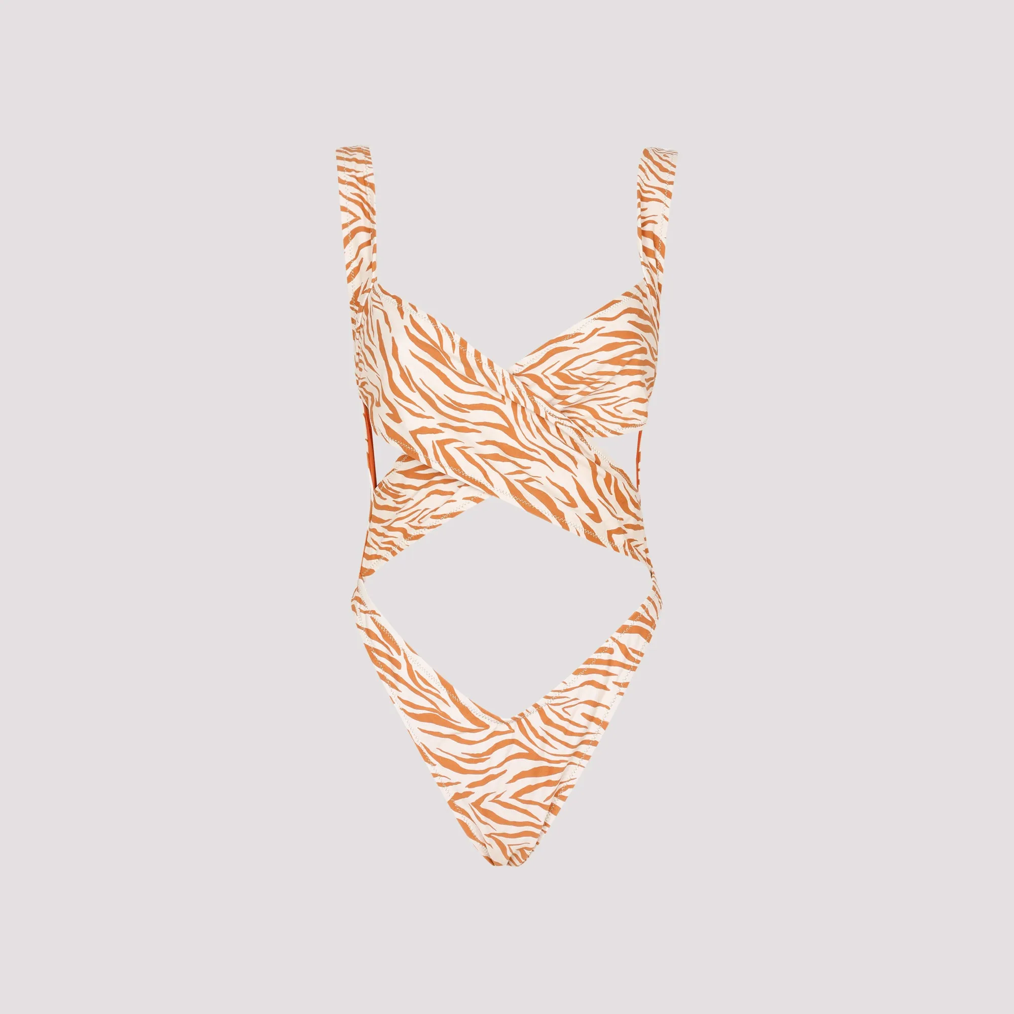 Reina Olga Exotica Cut-Out Open Back Swimsuit