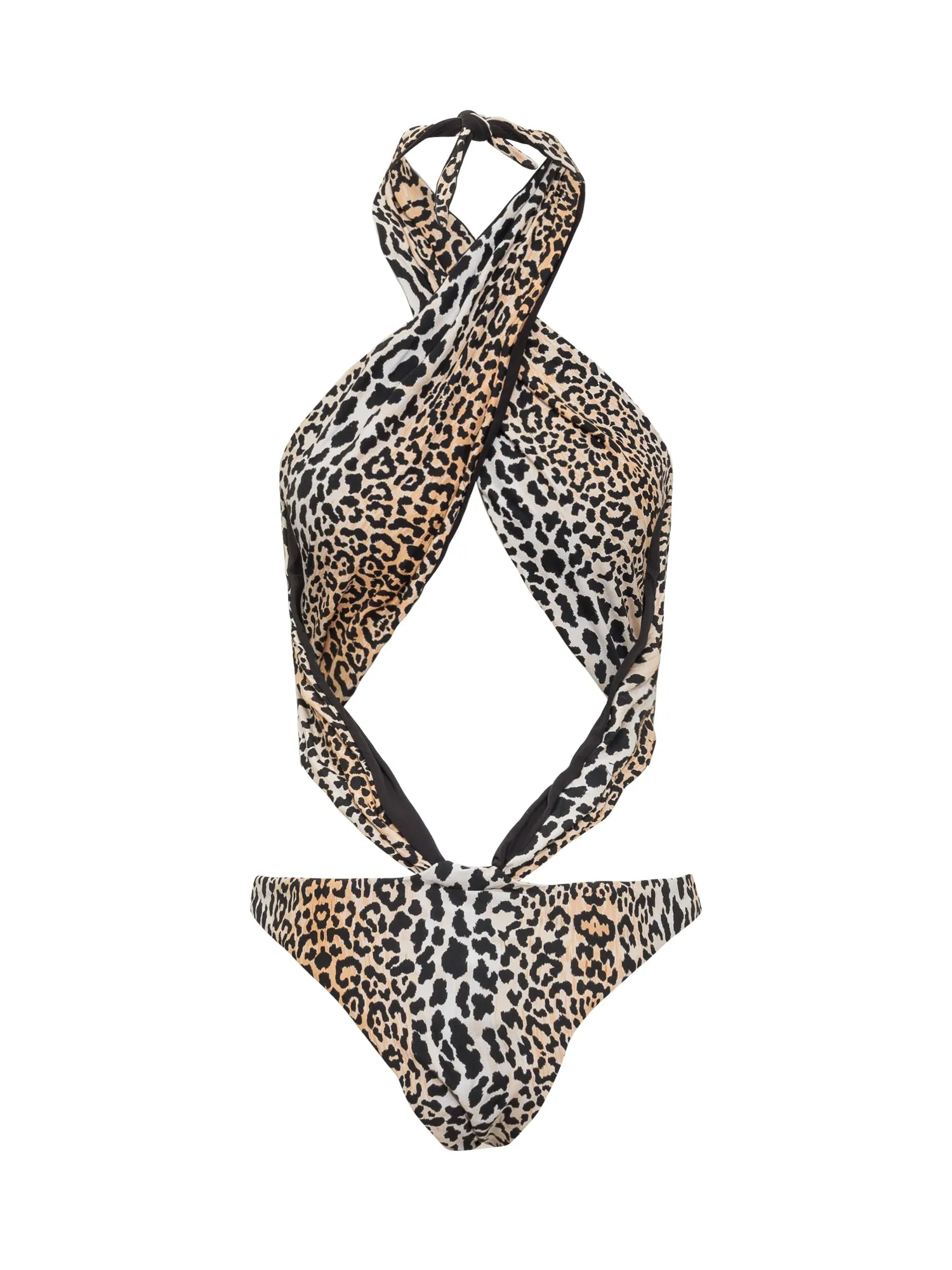 Reina Olga Showpony Cut-Out Halterneck Swimsuit
