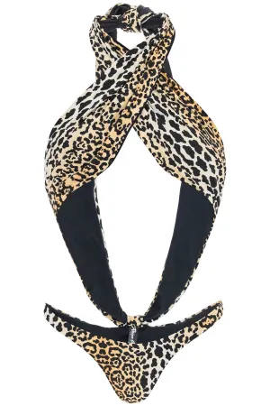 Reina Olga Showpony Cut-Out Halterneck Swimsuit