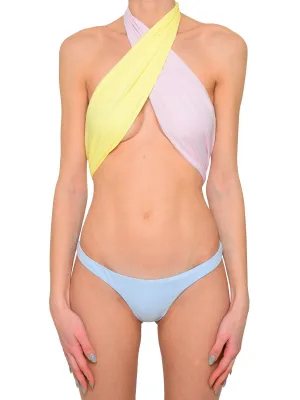 Reina Olga Showpony Cut-Out Halterneck Swimsuit
