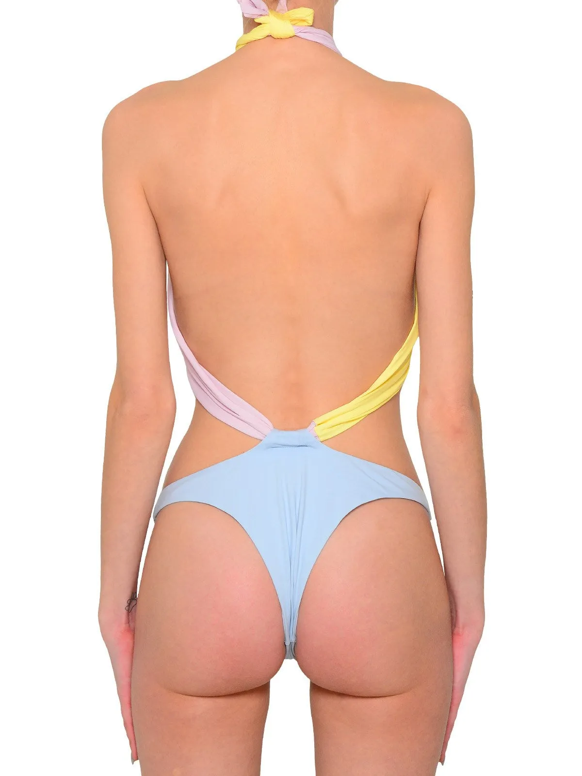 Reina Olga Showpony Cut-Out Halterneck Swimsuit
