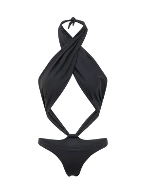 Reina Olga Showpony Cut-Out Halterneck Swimsuit
