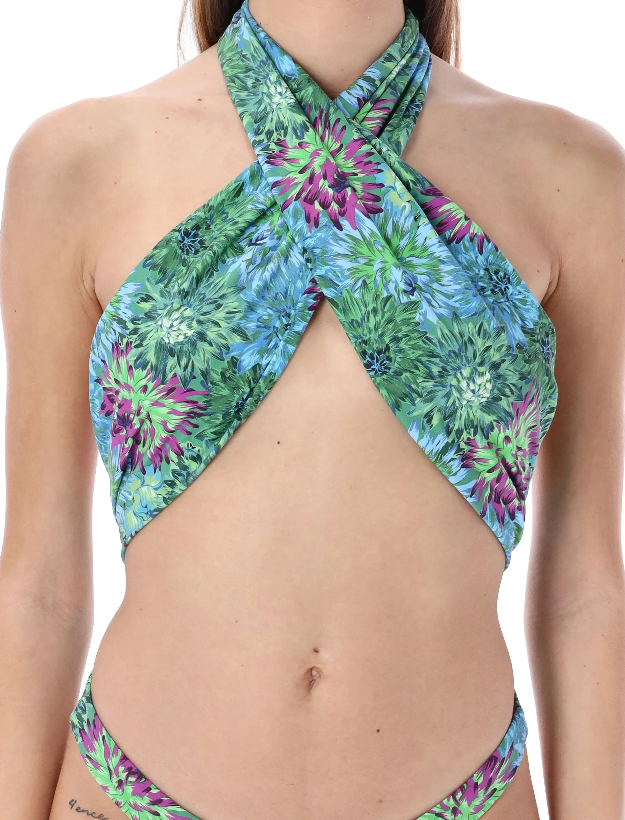 Reina Olga Showpony Cut-Out Halterneck Swimsuit