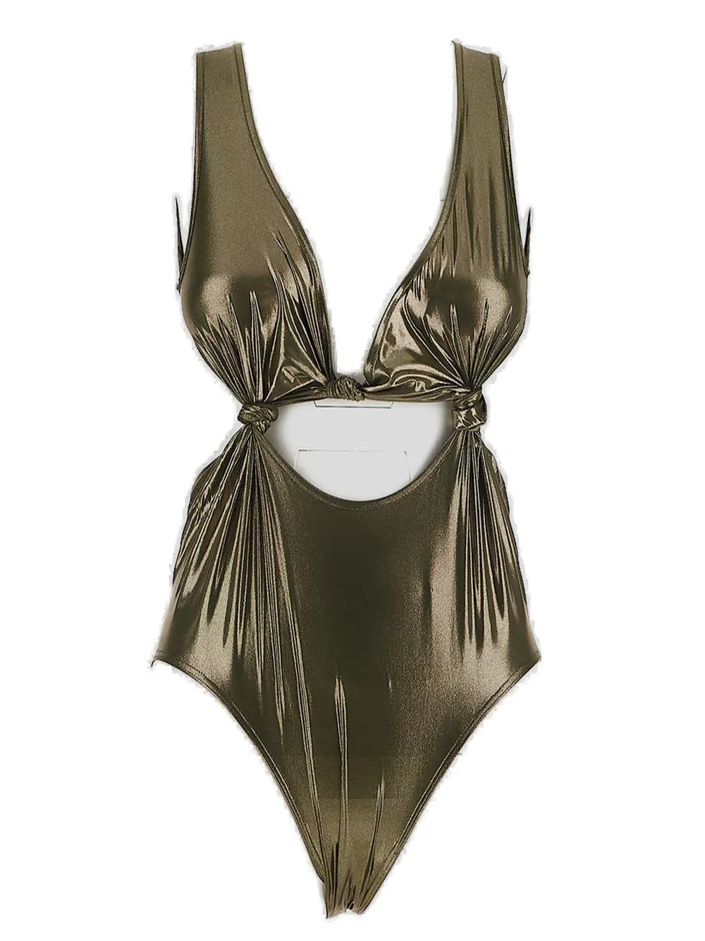 Rick Owens Cut-Out Metallic Swimsuit