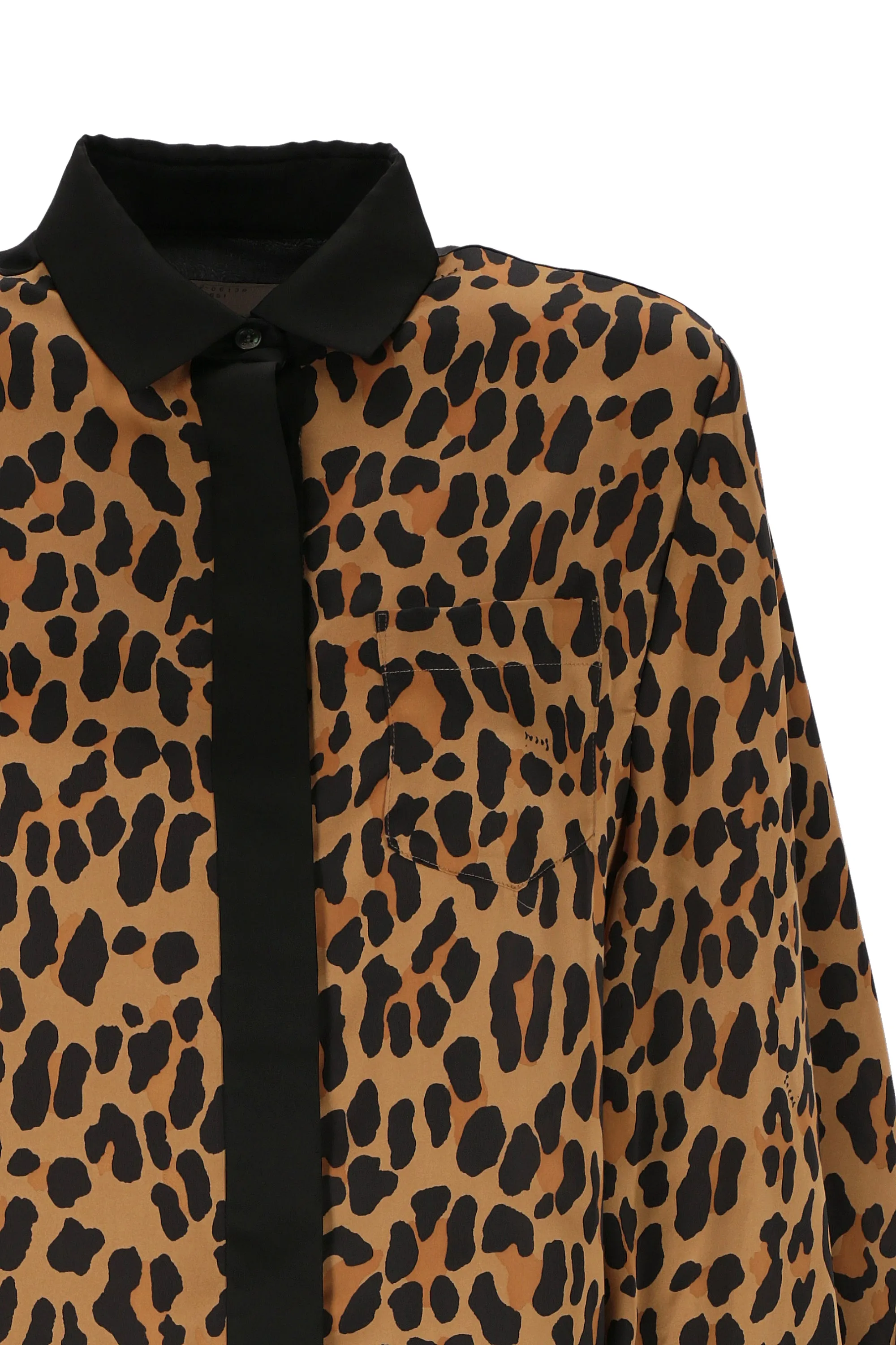 Sacai Leopard-Printed Buttoned Shirt