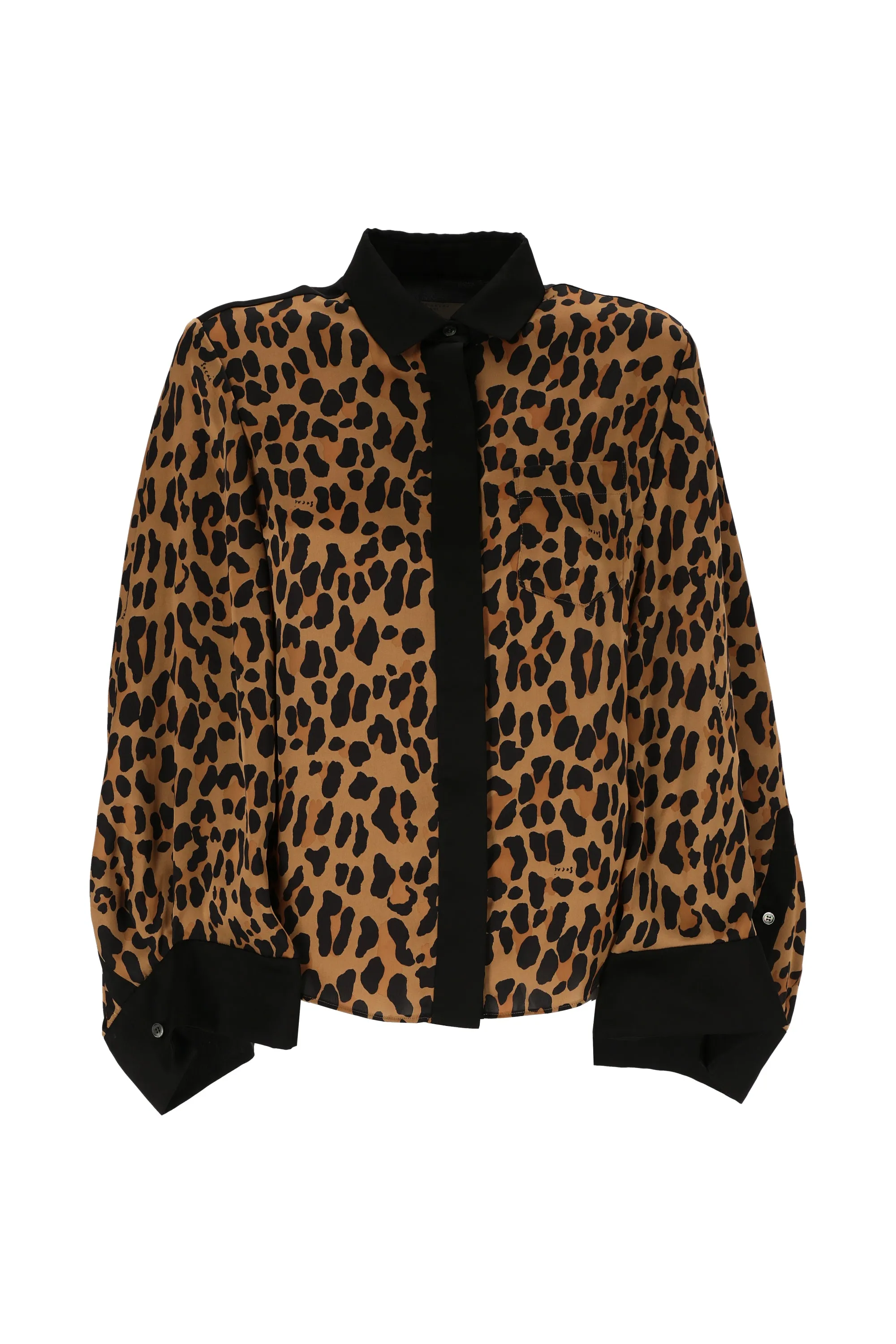 Sacai Leopard-Printed Buttoned Shirt