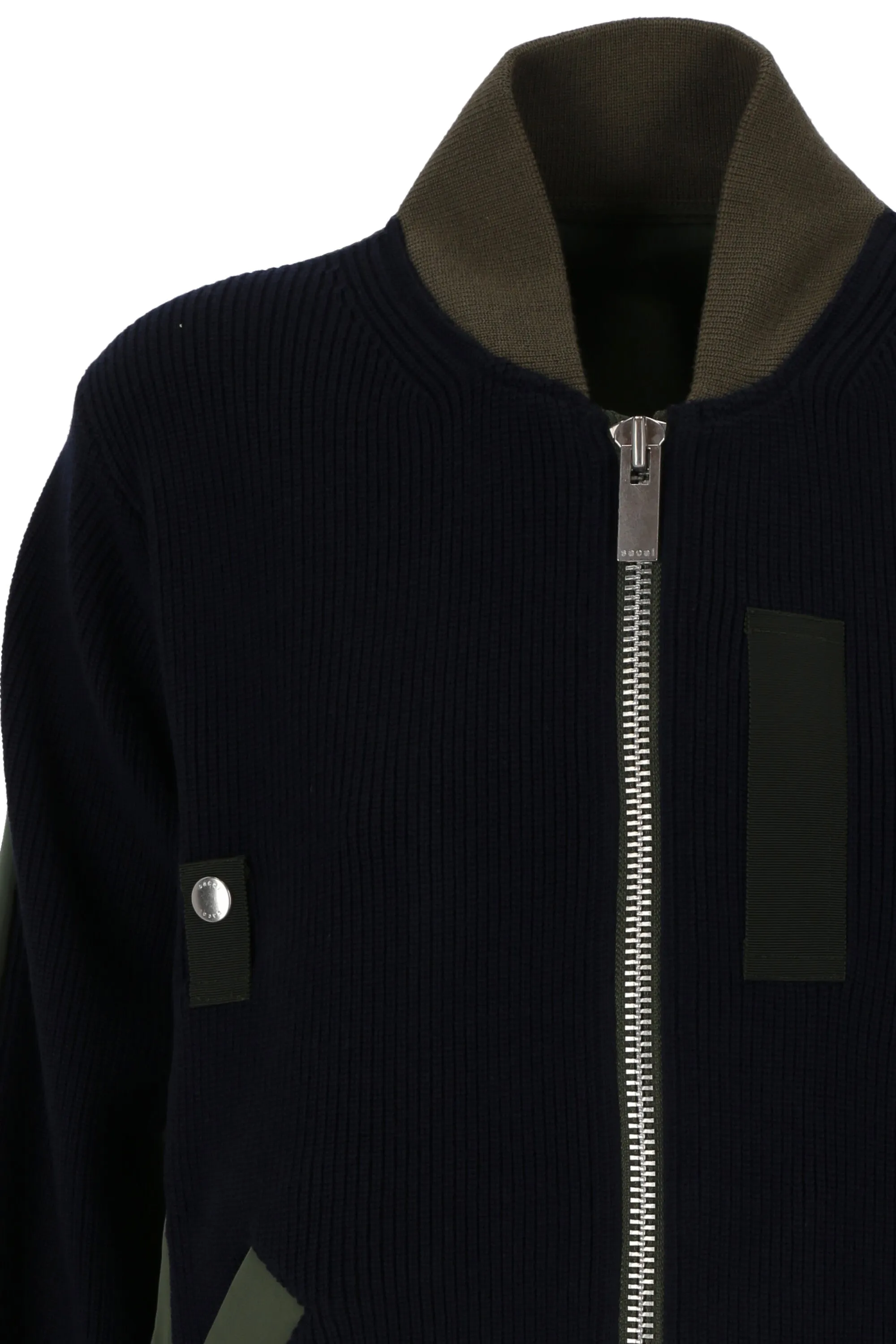 Sacai Panelled Zipped Bomber Jacket