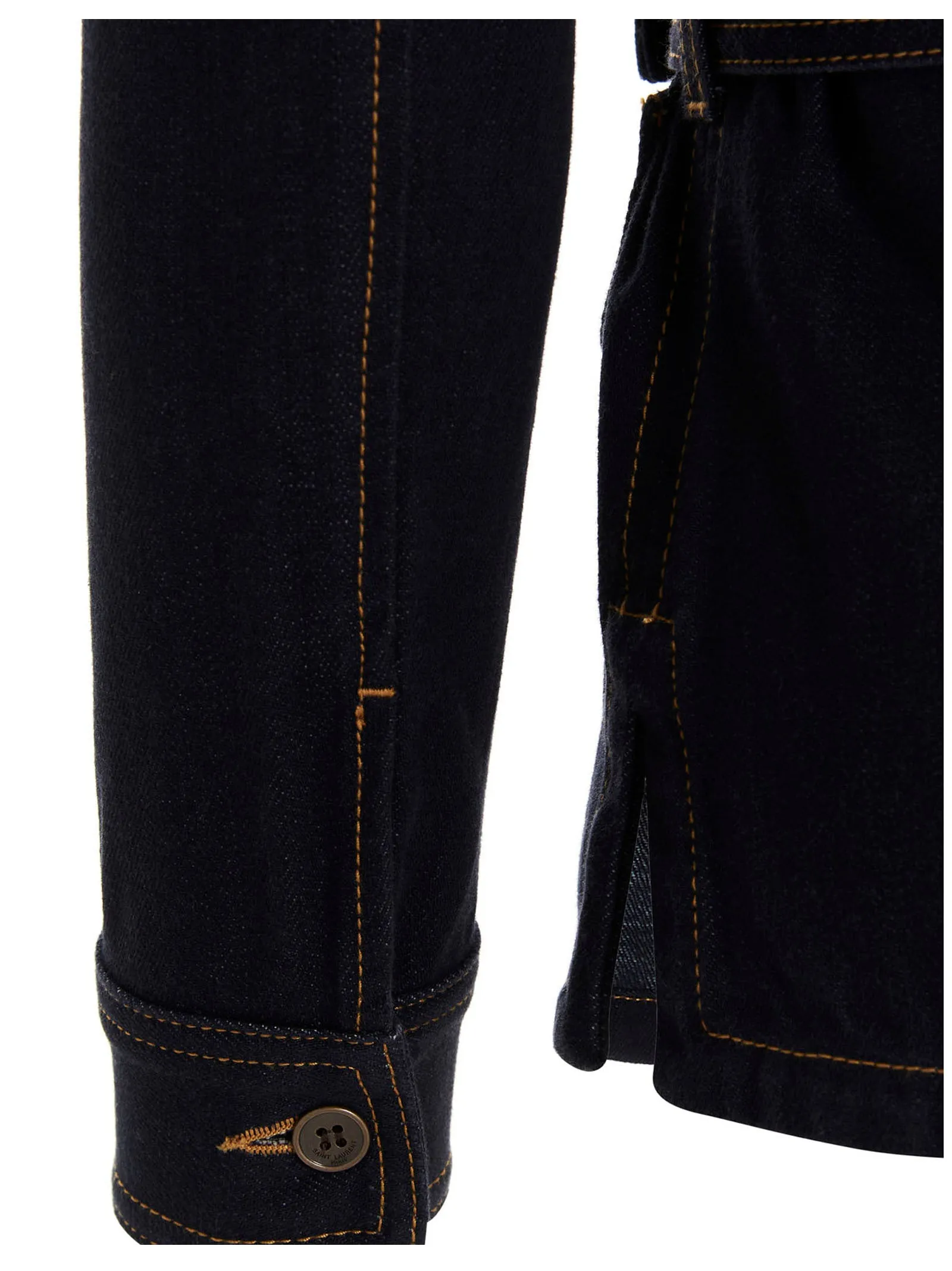 Saint Laurent Belted Denim Jacket