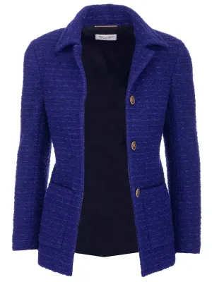 Saint Laurent Tweed Buttoned Jacket