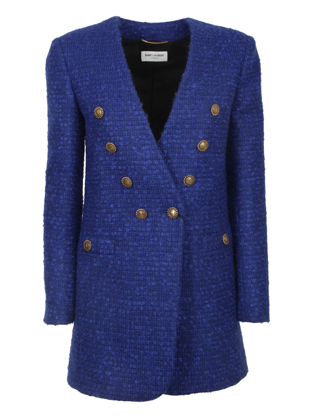 Saint Laurent V-Neck Tweed Jacket