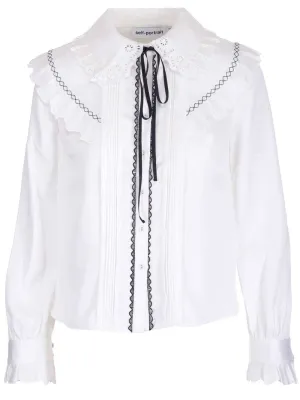 Self-Portrait Frill Bib Shirt