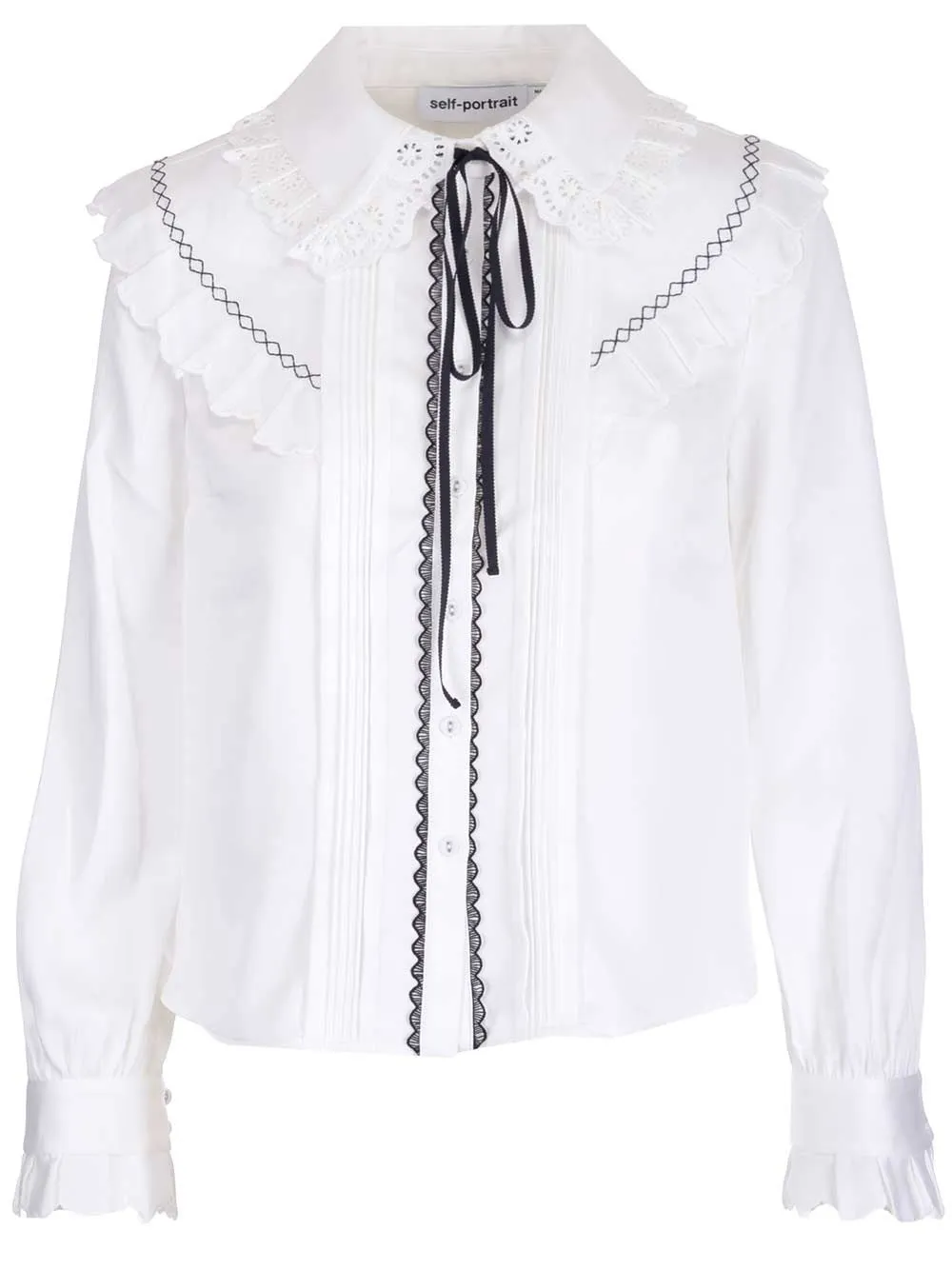 Self-Portrait Frill Bib Shirt