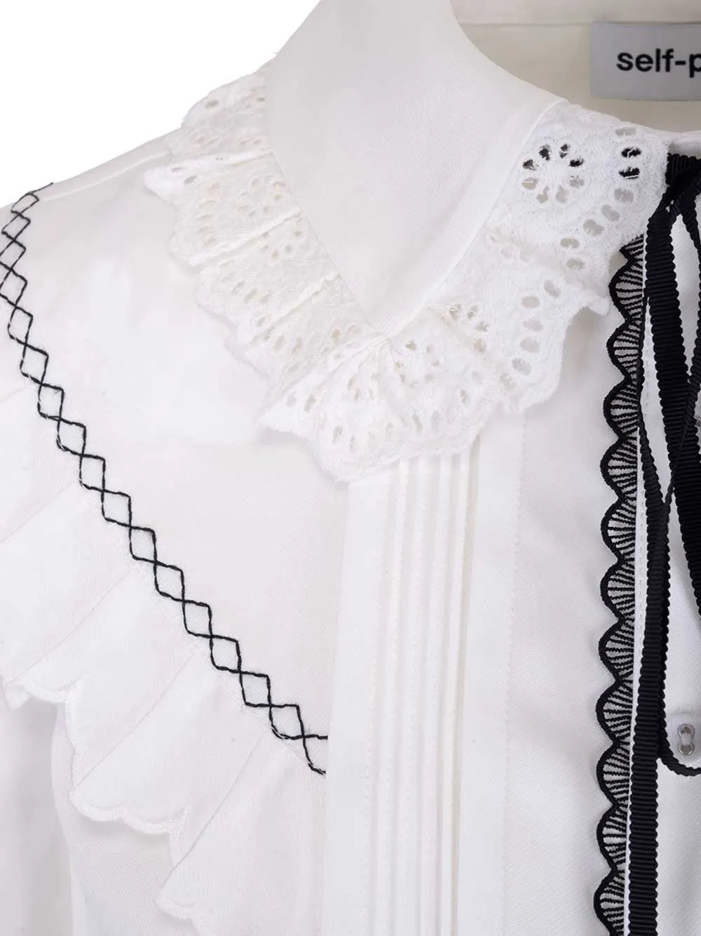 Self-Portrait Frill Bib Shirt