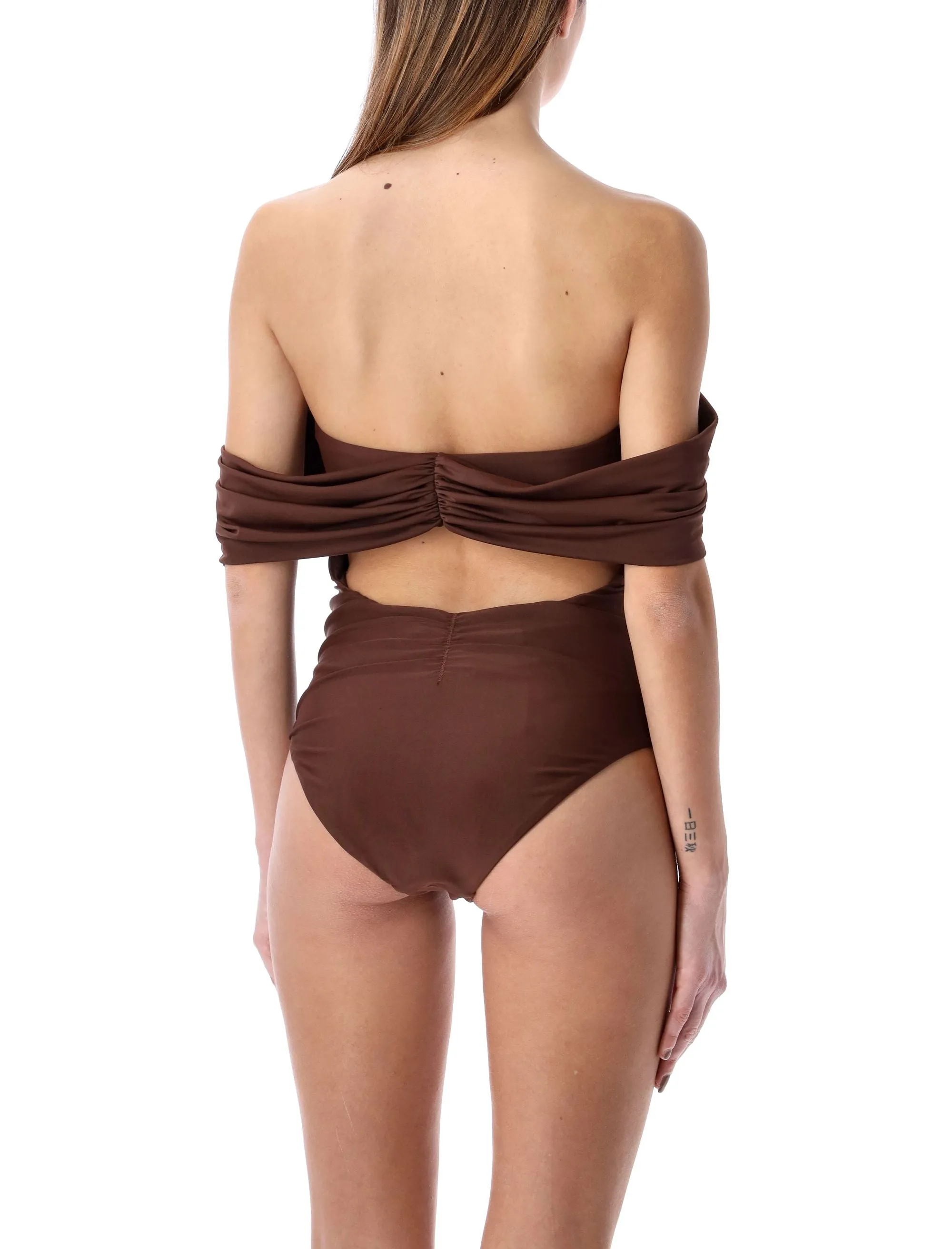 Self-Portrait Off Shoulder Swimsuit