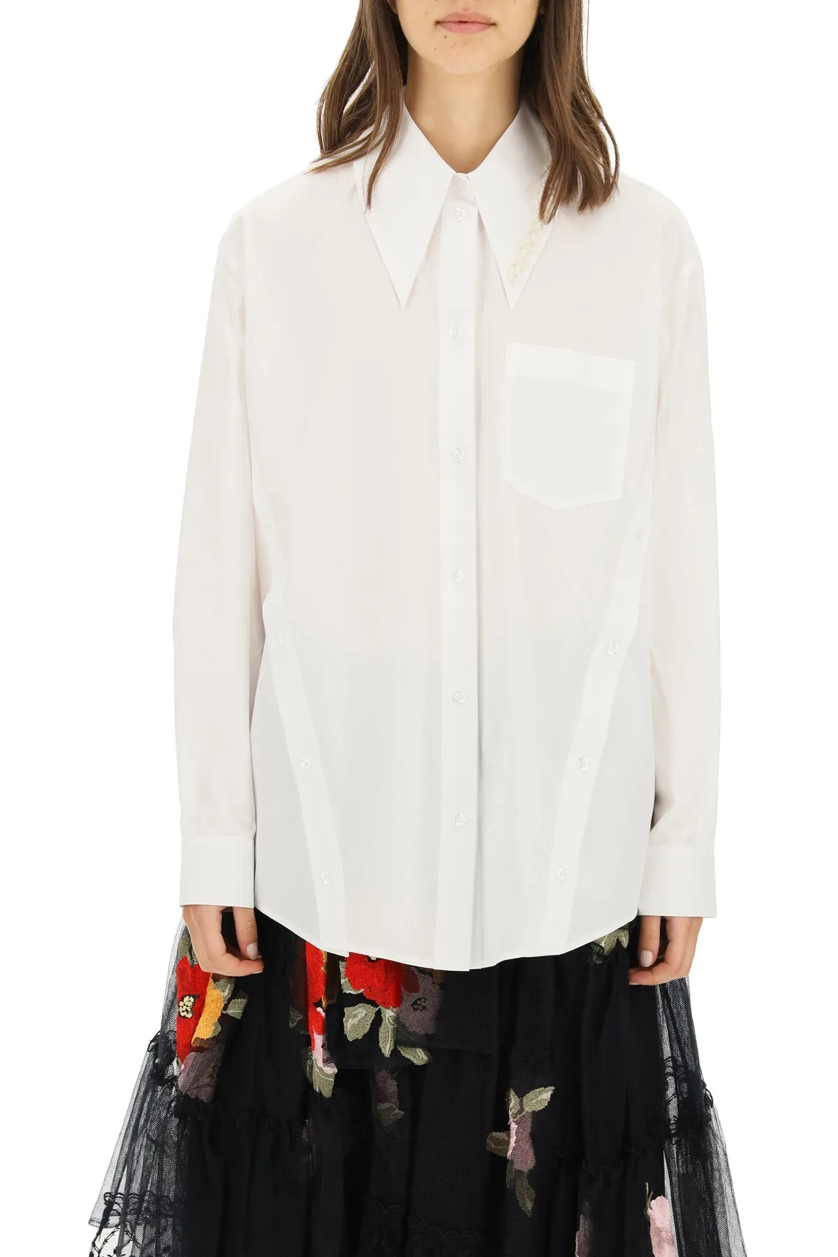 Simone Rocha Beads Embellished Shirt
