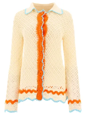 Sportmax Crochet Effect Knitted Shirt