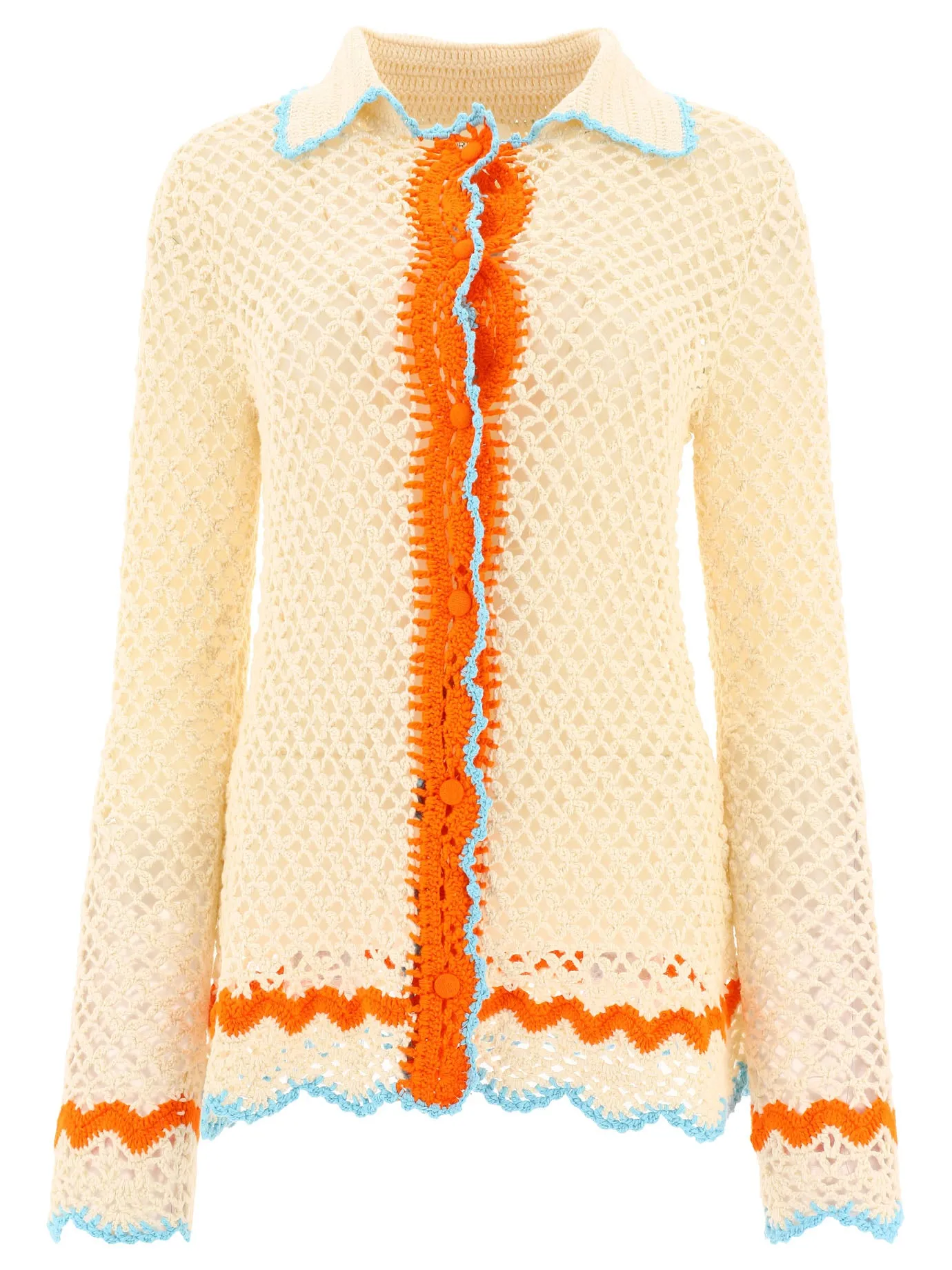 Sportmax Crochet Effect Knitted Shirt