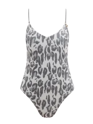 Stella McCartney Allover Leopard Printed One-Piece Swimsuit