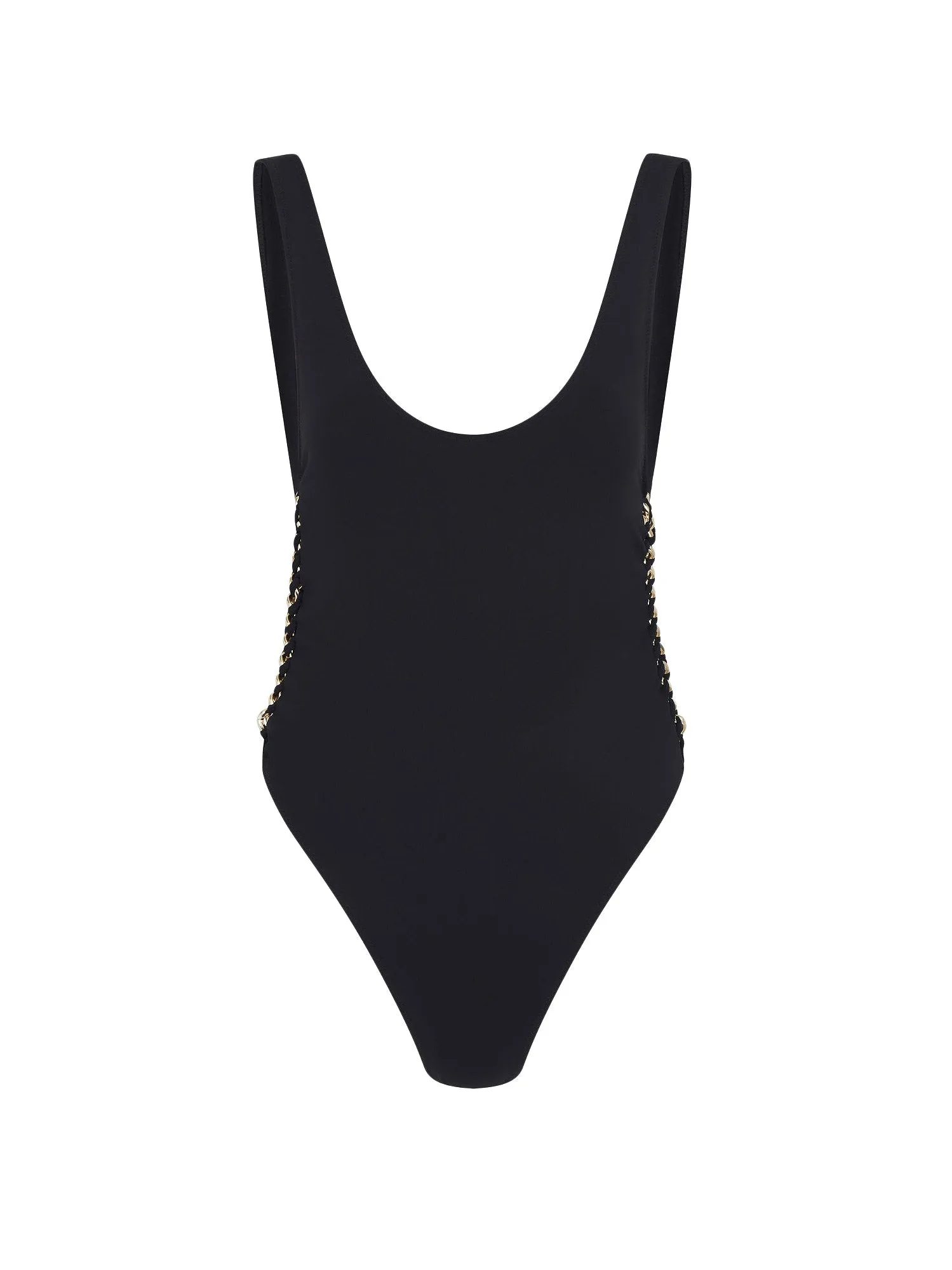 Stella McCartney Chain Link-Trim Backless Swimsuit
