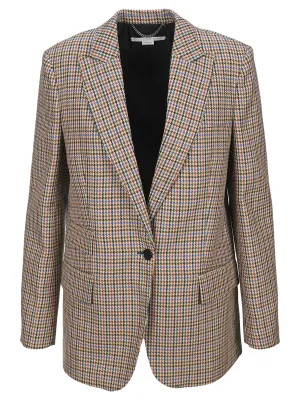 Stella McCartney Single-Breasted Houndstooth Jacket