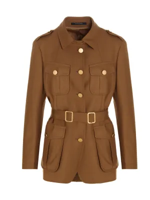 Tagliatore Belted Buttoned Jacket