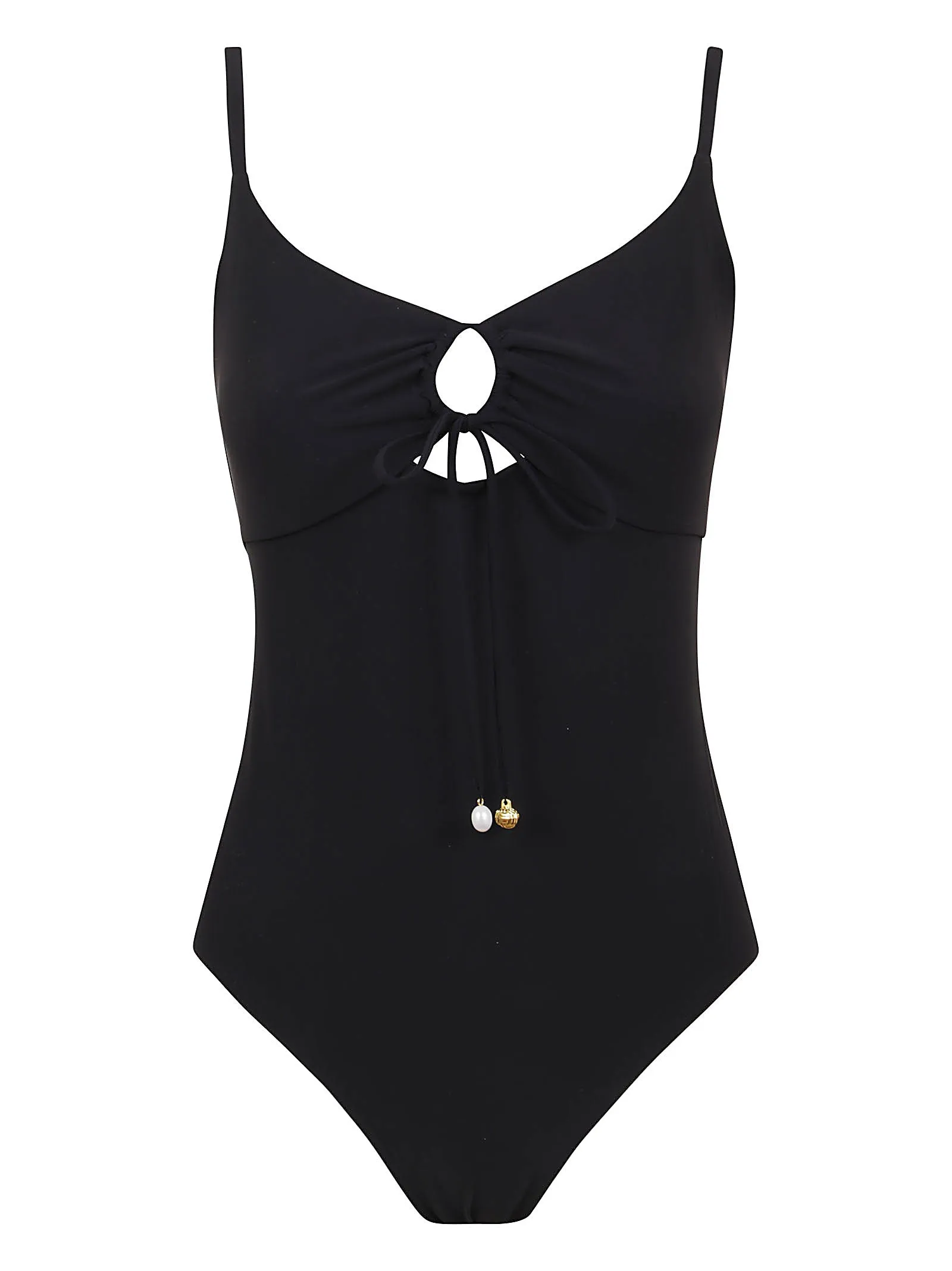 Tory Burch Bow Detailed Ruched Swimsuit
