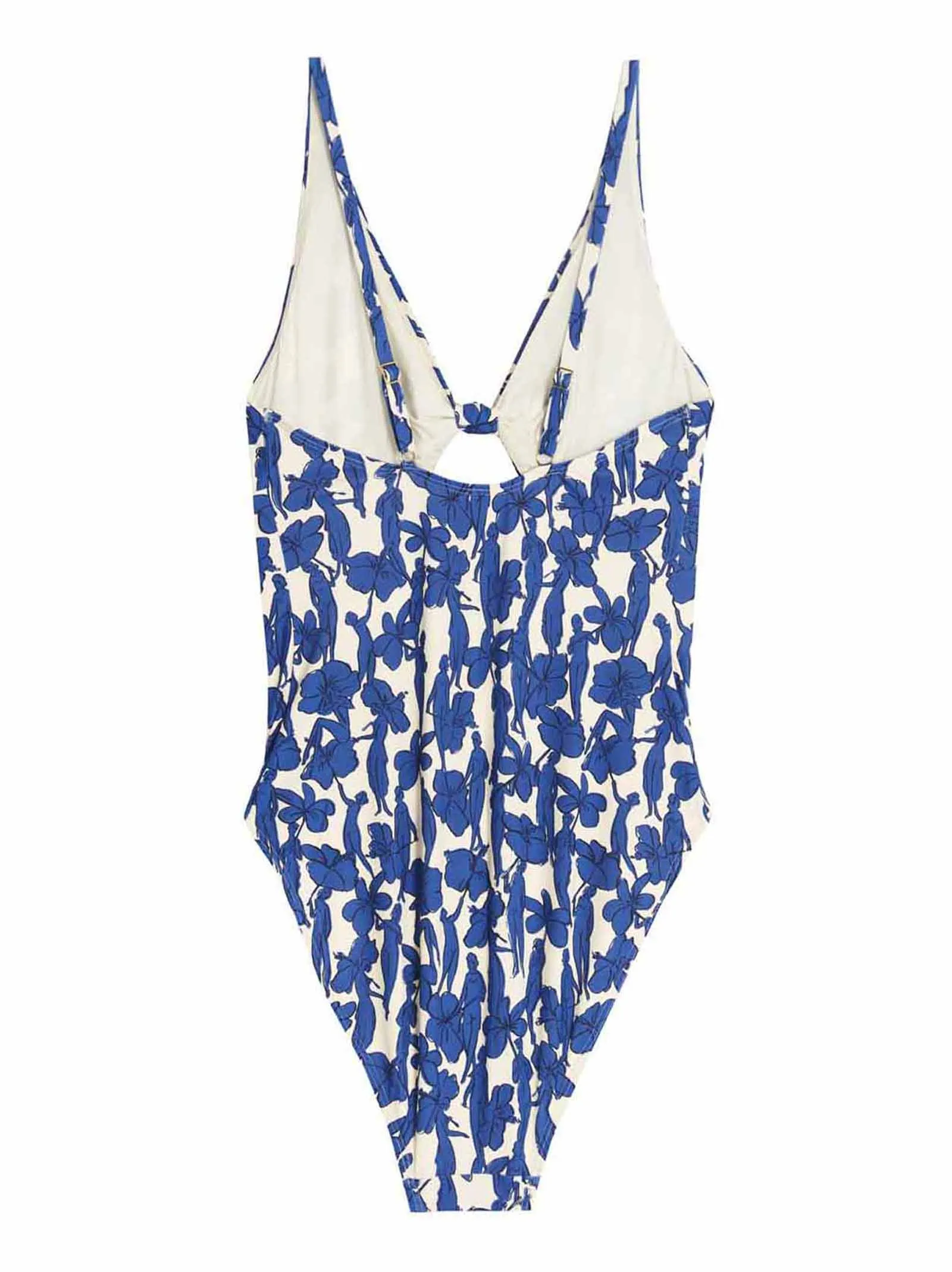 Tory Burch Floral Printed Knot Detailed Swimsuit