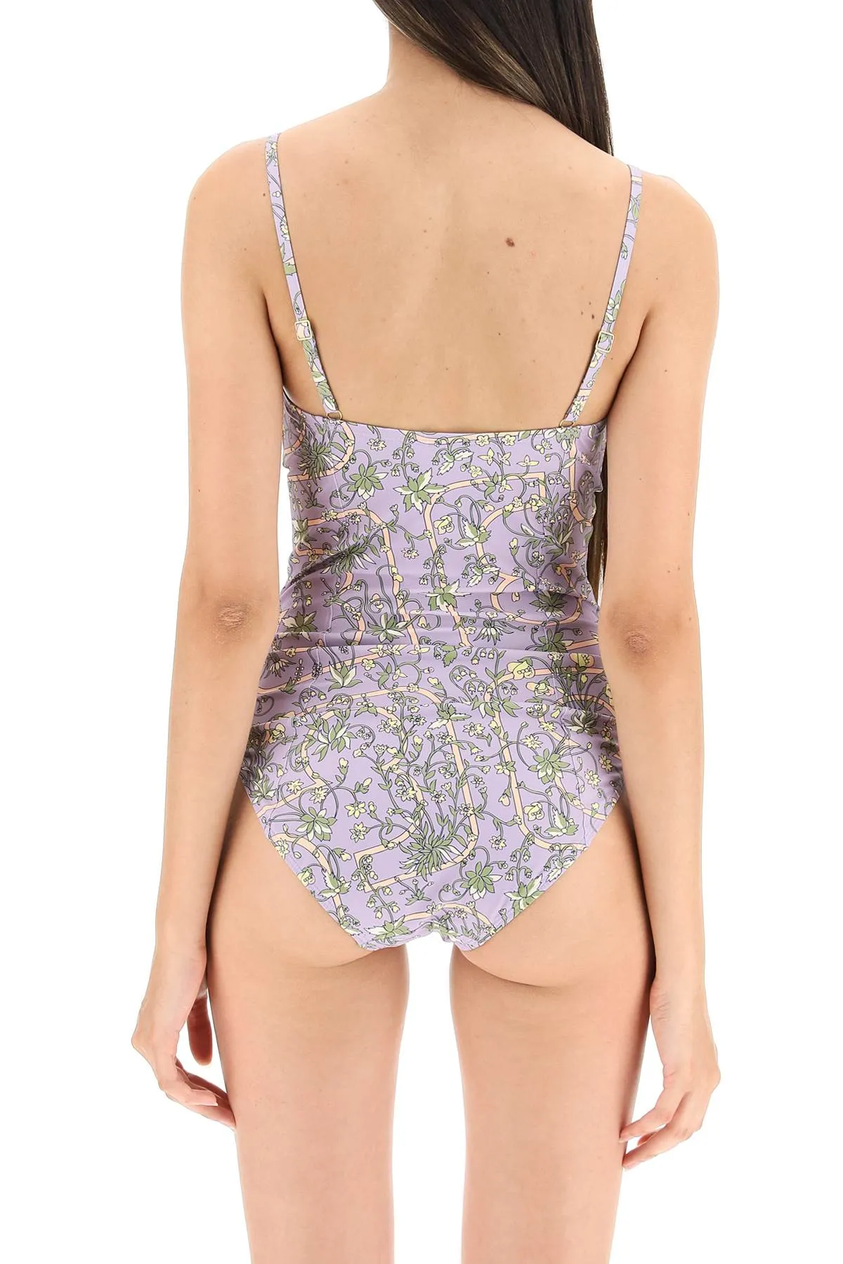 Tory Burch Floral Printed Underwire One-Piece Swimsuit