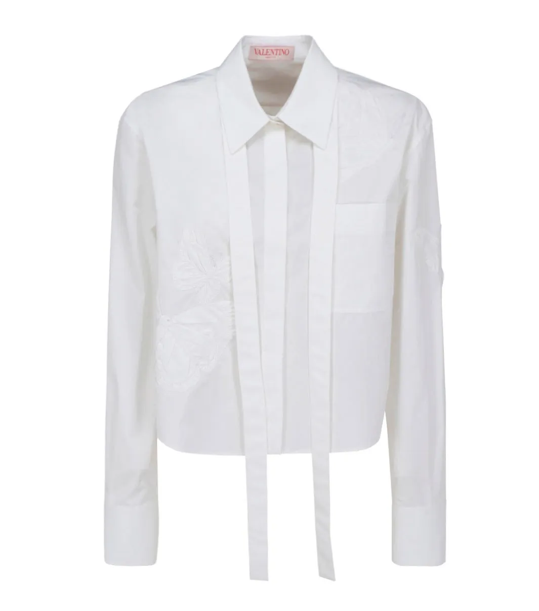 Valentino Embroidered Poplin Shirt
