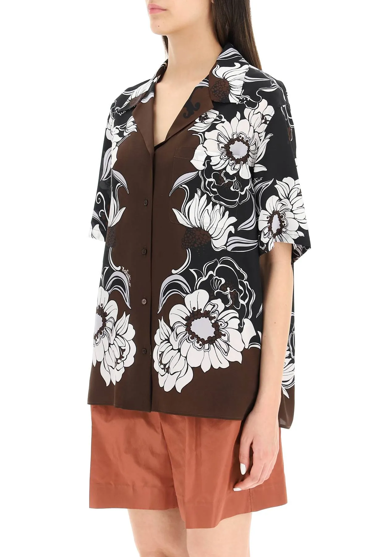 Valentino Floral Printed Bowling Shirt