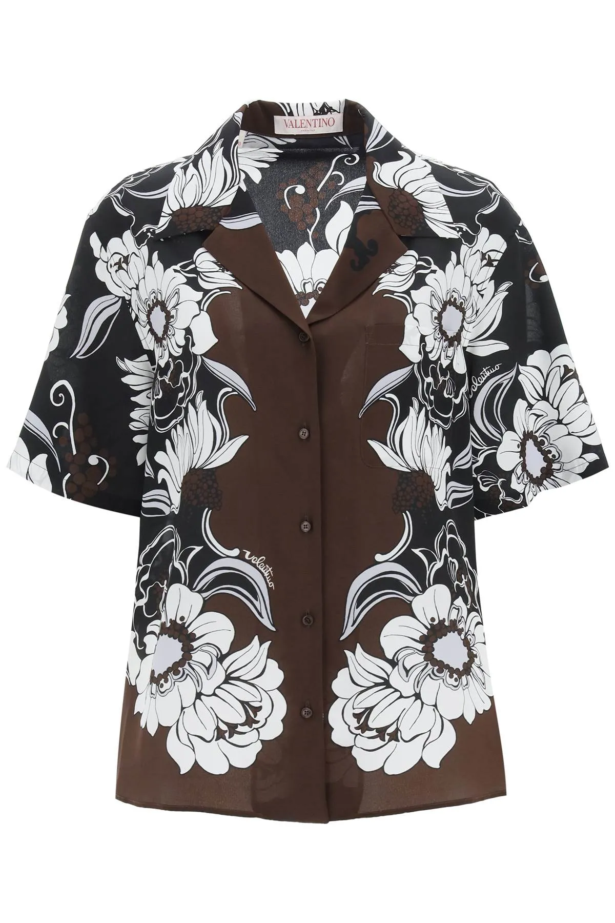 Valentino Floral Printed Bowling Shirt