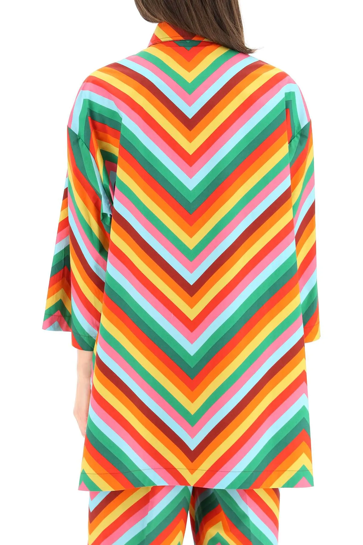 Valentino Rainbow Striped Shirt