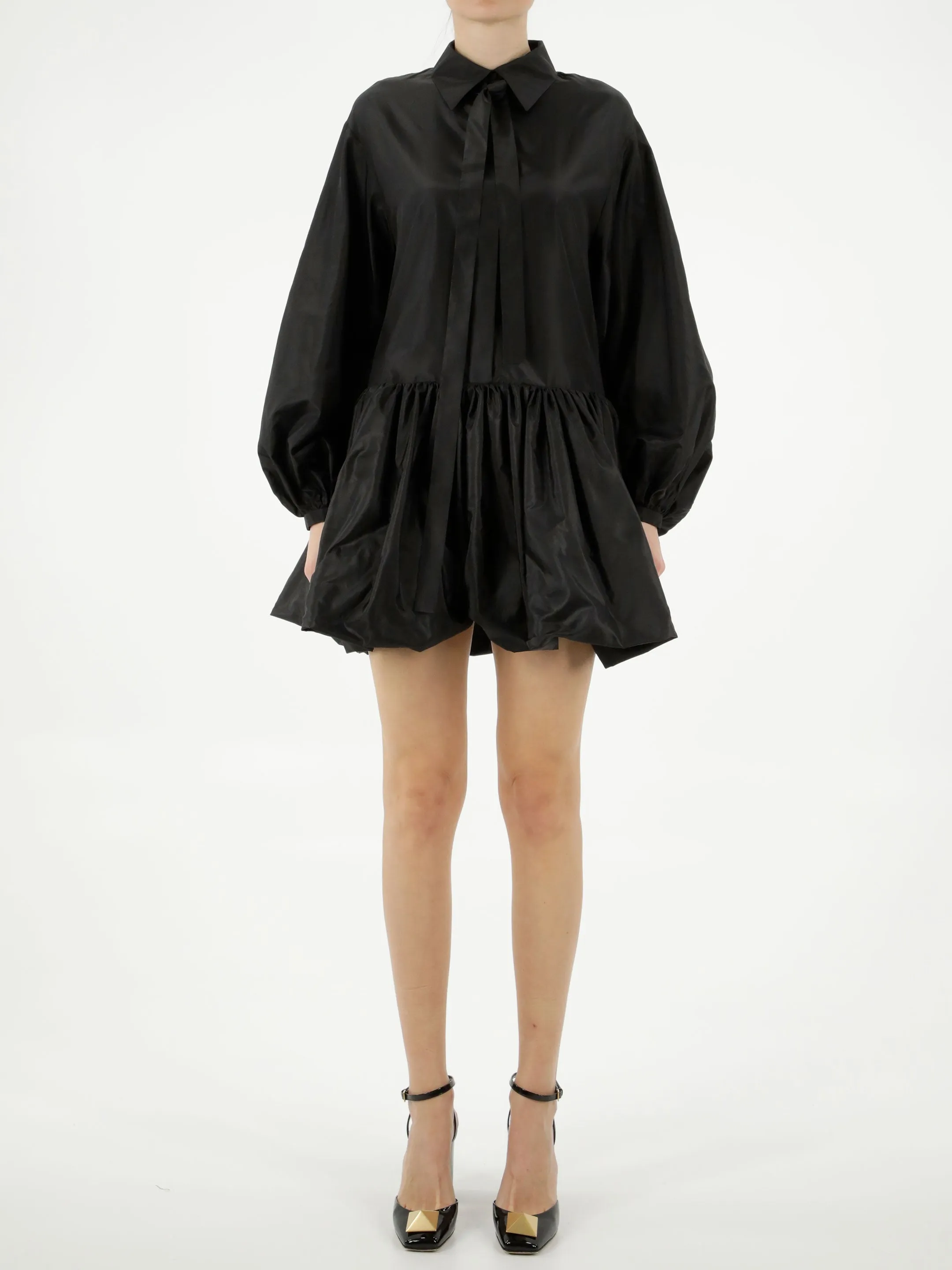 ValentinoLong-Sleeved Mini Shirt Dress