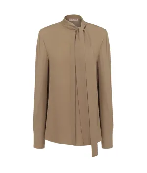 ValentinoPussy-Bow Long-Sleeved Shirt