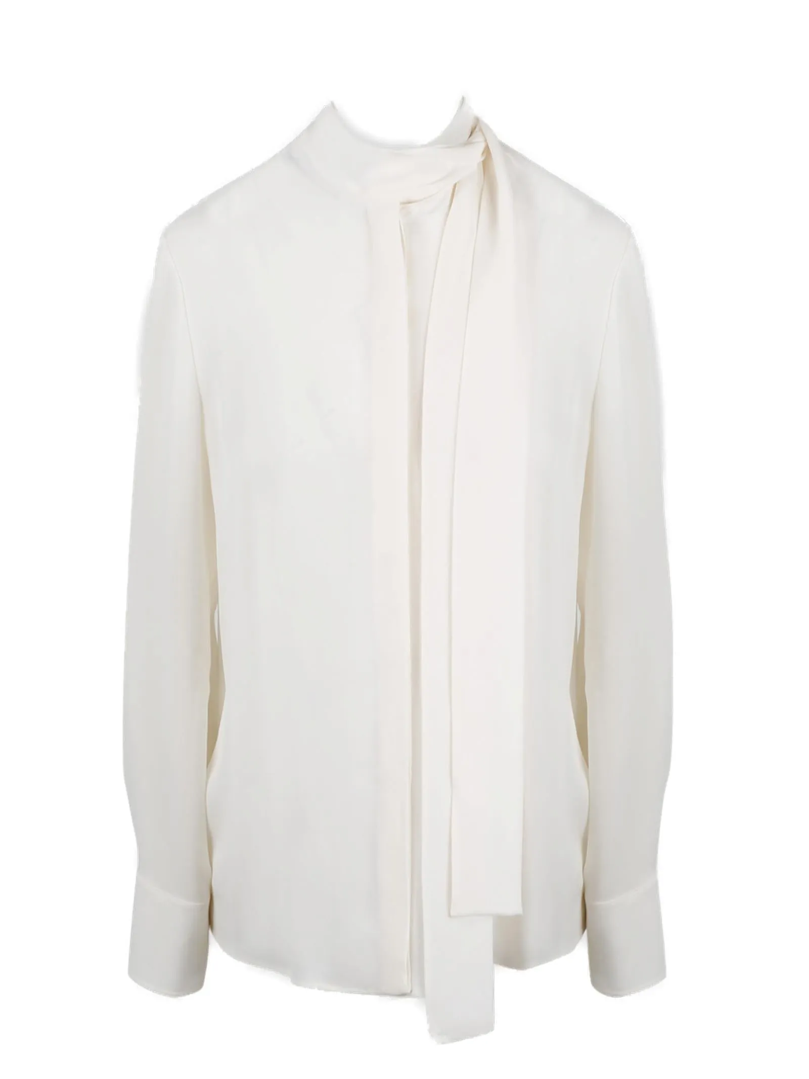 ValentinoPussy-Bow Long-Sleeved Shirt